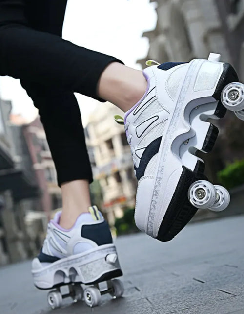 Load image into Gallery viewer, LED Atmosphere Four-Wheel Skating Shoes
