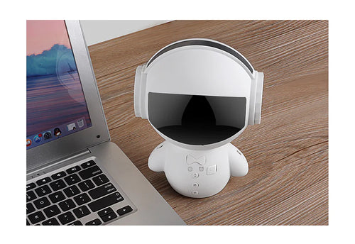 Load image into Gallery viewer, Speaker Robot Alarm Clock Mini Speaker

