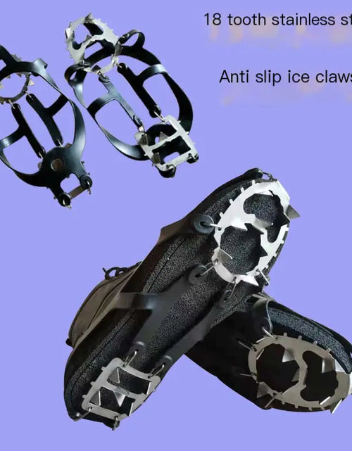 Load image into Gallery viewer, Ice Cleats with 18 Steel Teeth for Outdoor Activities
