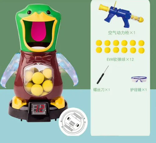Load image into Gallery viewer, Air Pump Shooting Target Game with Soft Bullet Gun
