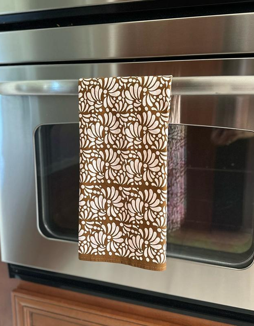 Load image into Gallery viewer, Set of 2 Hand Kitchen Towel with Talavera Desing. Talavera Kitchen Towels. Latin Kitchen Towels for Hispanic, Latin, Mexican Kitchen Decor.
