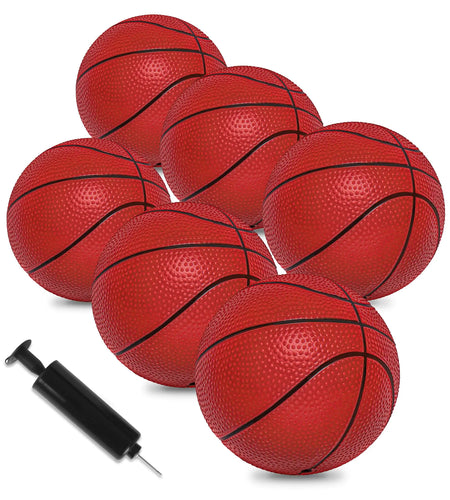 Vobab 6" Mini Basketballs 6 Pack Small Basketball for Kids Basketball Hoop PVC Mini Toy Basketball for Indoor Basketball Hoop Pool Basketball for Toddler Adults Outdoor