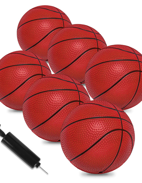 Load image into Gallery viewer, Vobab 6" Mini Basketballs 6 Pack Small Basketball for Kids Basketball Hoop PVC Mini Toy Basketball for Indoor Basketball Hoop Pool Basketball for Toddler Adults Outdoor
