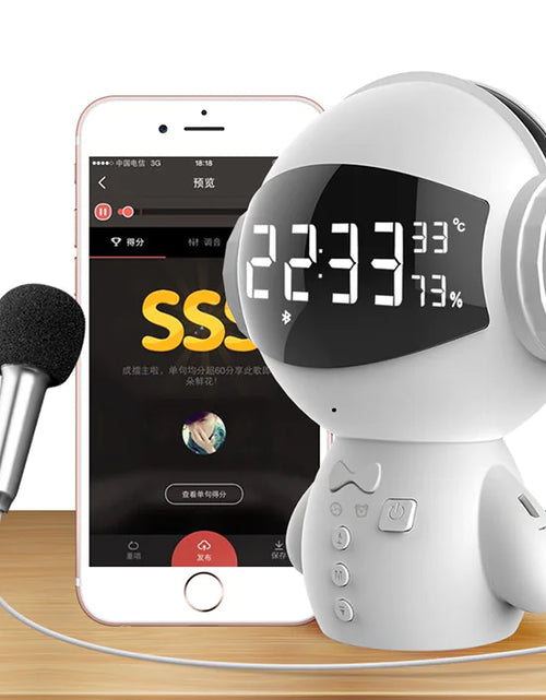 Load image into Gallery viewer, Speaker Robot Alarm Clock Mini Speaker
