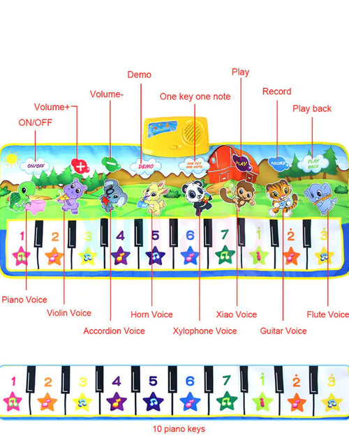 Load image into Gallery viewer, Multifunctional Music Piano Mat for Kids, Green
