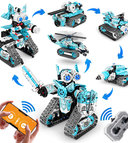Amy&Benton Robot Building Kit Remote Control Robot Kit 6-in-1 Stem Robot Building Kit APP Control Robot Kit for Boys 8 10 1216 Year Old Kids Birthday Gift Toys