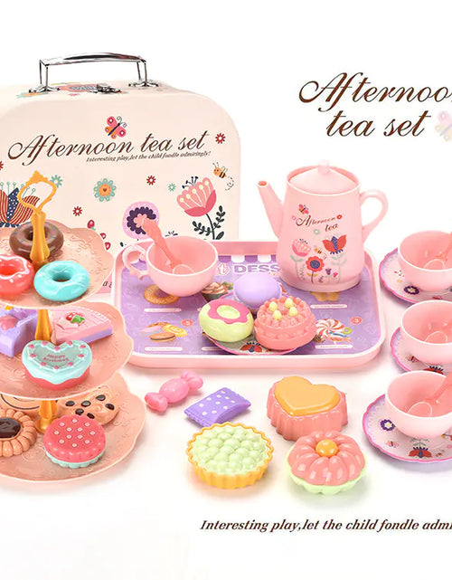 Load image into Gallery viewer, Girls Play House Simulation Dessert &amp; Tea Toy Set
