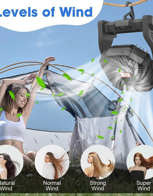 Load image into Gallery viewer, Portable Outdoor Rechargeable Camping Fan
