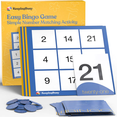Keeping Busy Bingo Dementia Activities for Seniors | Cards Chips & 6 Board Set Alzheimers Activities for Elderly with Dementia Products | Busy Boxes for Dementia Patients Dementia Games Elderly Games