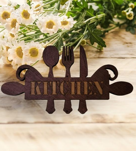 Wooden Kitchen Sign