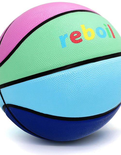 Load image into Gallery viewer, REBOILPHASE Kids Basketball Size 4 (25.5")–for Kids Basketball Gift- Colorful Rubber Basketball Series
