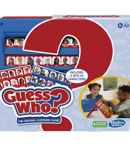Hasbro Gaming Guess Who? OriginalEasy to Load FrameDouble-Sided Character Sheet2 Player Board Games for KidsGuessing Games for FamiliesAges 6 and Up