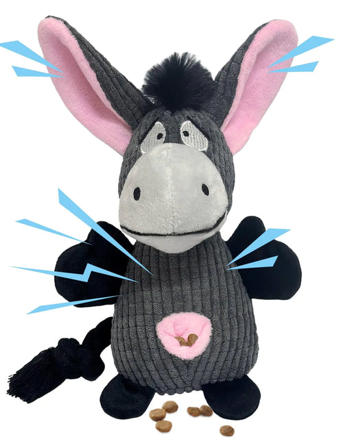Load image into Gallery viewer, Guiding Star Dog Toys Puppy Toys Cute Pet Toys Squeaky Donkey Dog Toy with Crinkle Paper Plush Dog Stuffed Animals Chew Toy with Cotton Rope Dog Toys to Keep Them Busy for Small Medium Large Dogs

