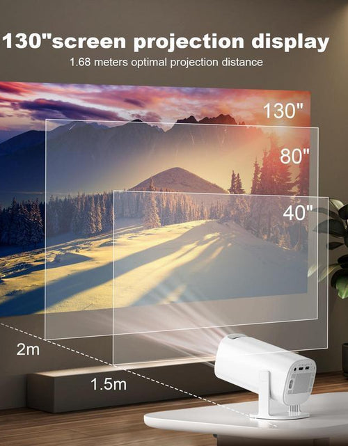 Load image into Gallery viewer, Portable Retro Game Projector – 10,000+ Built-In Retro Games, 1080P HD, Android 11, Dual Wireless Controllers | Portable Outdoor Movie &amp; Gaming Projector W/ Auto Keystone, Wifi, Bluetooth – Perfect Gift for Family, Kids &amp; Gamers

