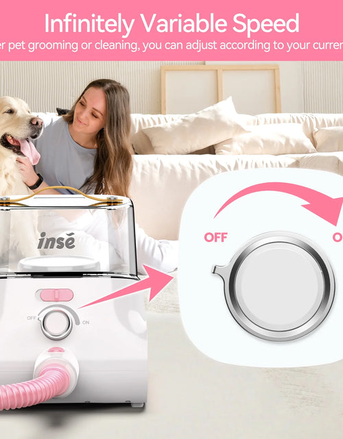 Load image into Gallery viewer, Grooming Vaccum, 4.5L Large Capacity Pet Grooming Kit &amp; 5-In-1 Ultra-Low Noise Pet Grooming Vacu for Dog, Cat
