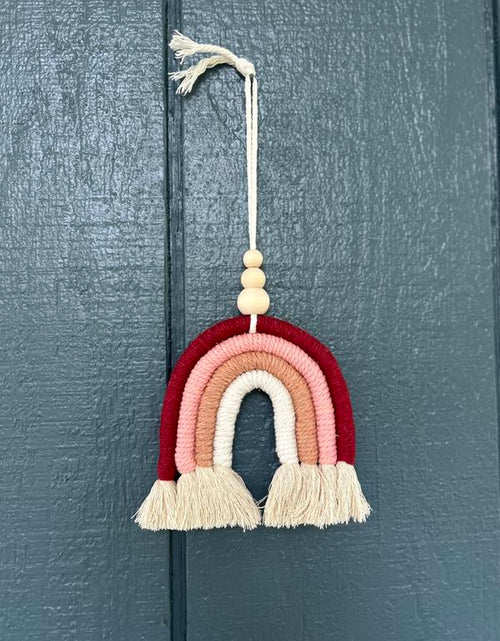 Load image into Gallery viewer, Rainbow Hanger - Baby Shower Gifts - Boho Decoration - Macramé -
