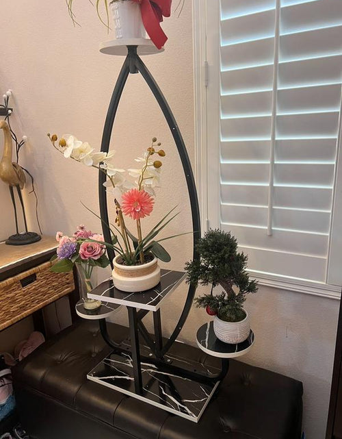 Load image into Gallery viewer, Stylish Lotus Shape Plant Stand Indoor Tall Plant Shelf Metal Tiered Hanging Shelf, Wedding Flower Stands, Indoor Plant Stand, Wedding Decor, Home Decor Organiser Rack

