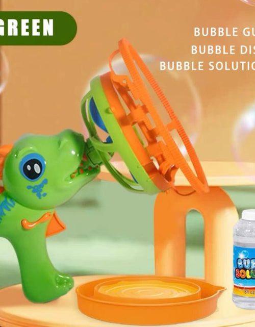 Load image into Gallery viewer, Bubble Machine Dinosaur Bubble Machines for Children, Toy with Bubble Solution, Boys &amp; Girls Games, Garden &amp; Outdoor Easter Gifts
