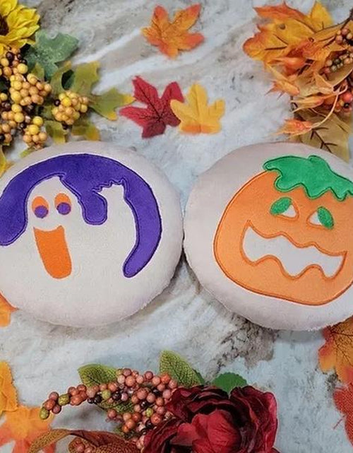 Load image into Gallery viewer, Kawaii Halloween Sugar Cookie Pillow |10 Inch Pumpkin, Black Cat &amp; Ghost | Break &amp; Bake Cookie Decor
