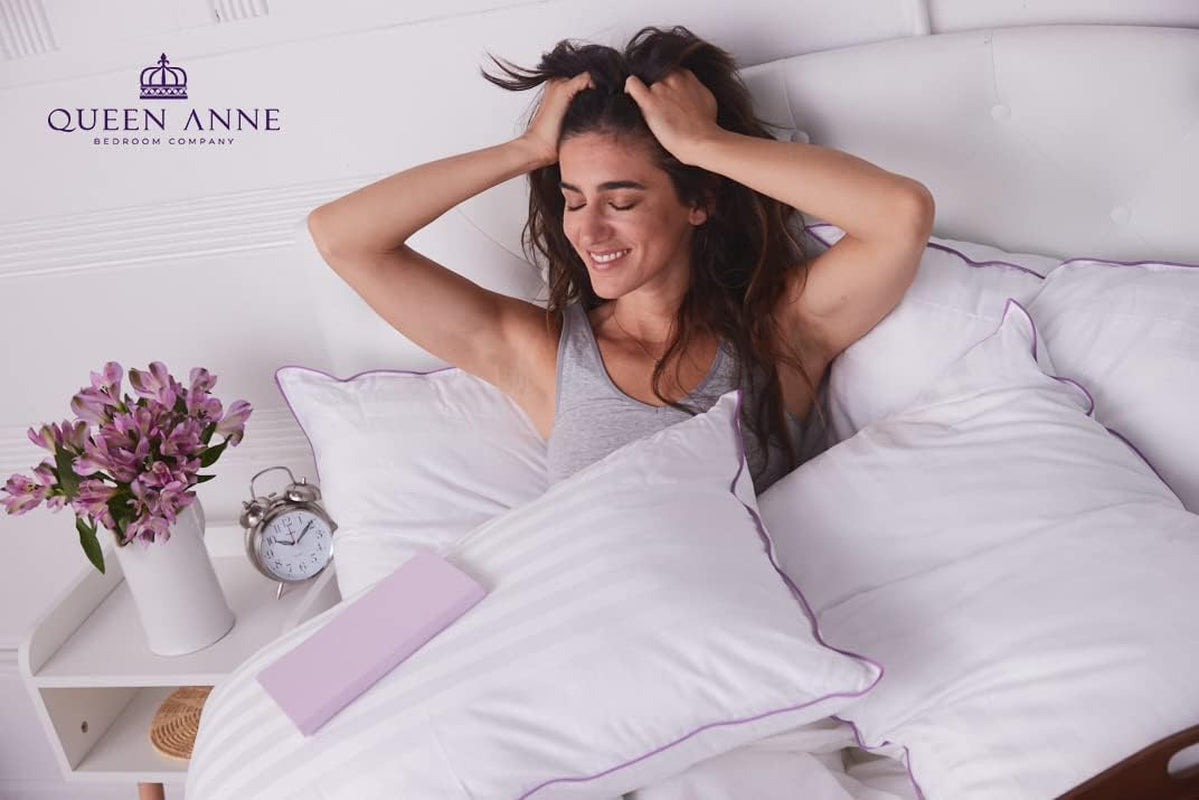 Luxury Hotel Pillows - Two Pack (2) - Majesty down - Synthetic down Alternative - Allergy Free Hypoallergenic Bed Pillows - Made in USA (Queen Soft)