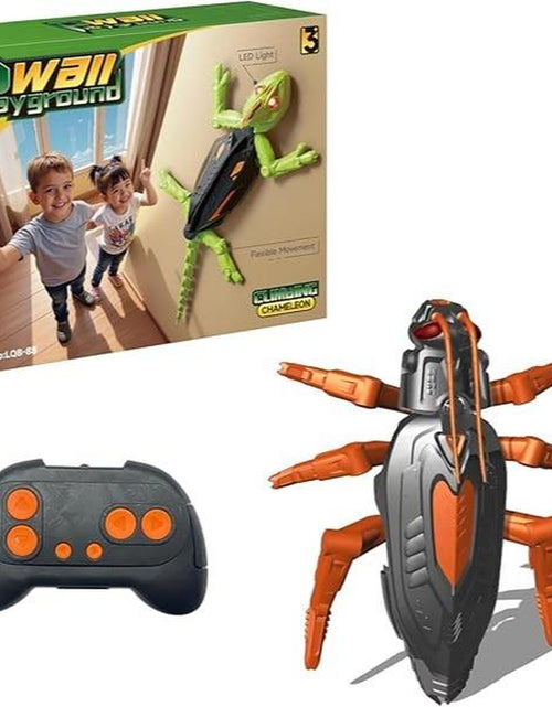 Load image into Gallery viewer, Wall Climbing RC Gecko Toy – Rechargeable Remote Control Robot with LED Eyes, STEM Tech Toy Gift for Kids Ages 6-12, Climbs Walls &amp; Smooth Surfaces
