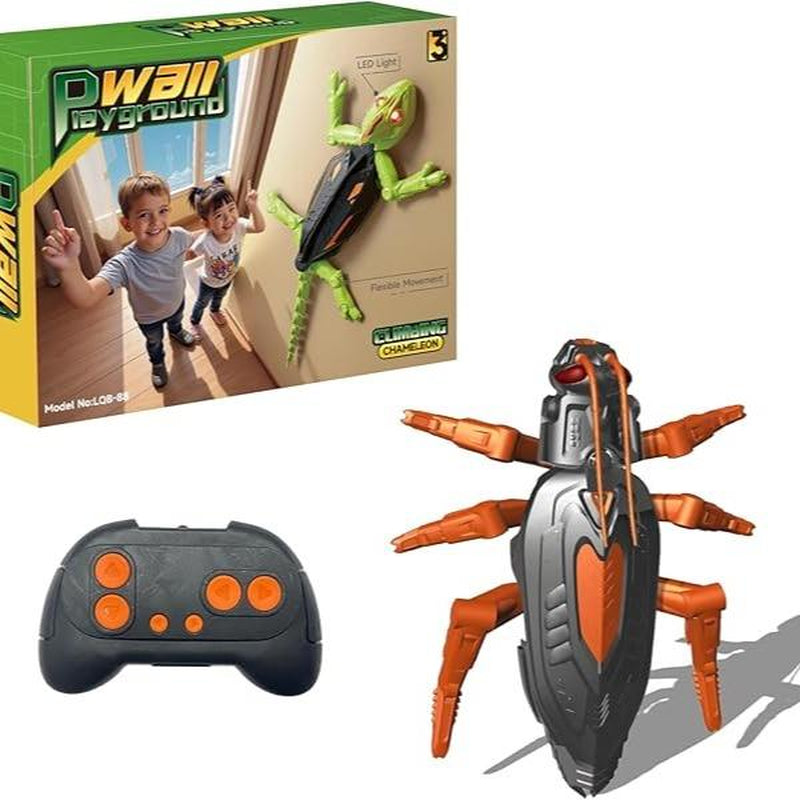 Wall Climbing RC Gecko Toy – Rechargeable Remote Control Robot with LED Eyes, STEM Tech Toy Gift for Kids Ages 6-12, Climbs Walls & Smooth Surfaces