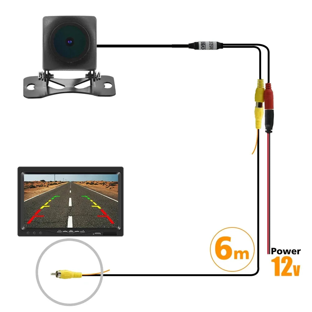 5V 12V Wide Angle HD Car Rearview Camera Rear View Video Vehicle Camera Backup Reverse Camera Night Vision Parking Camera