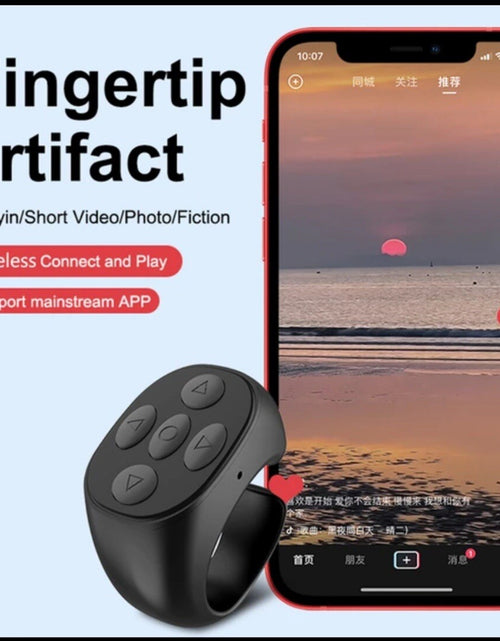Load image into Gallery viewer, Remote Control Ring Gadget Flipping Selfie Fingertip Controller for Tiktok
