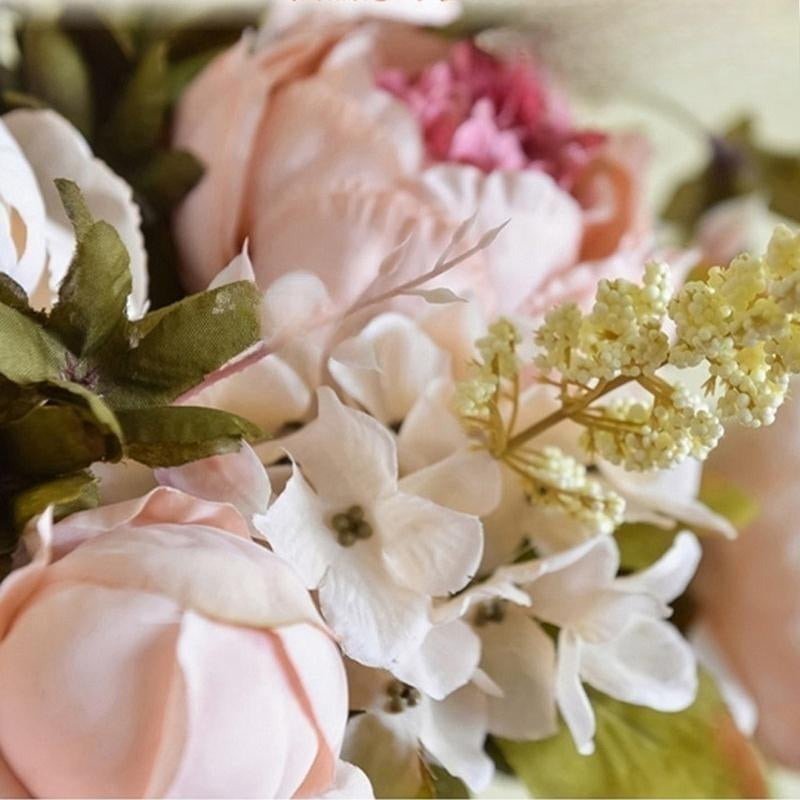 High-Quality Artificial Peony Hydrangea Bouquet Set - Ins Style Wedding, Party & Home Decor, Table Centerpiece for Living/Dining Room, Christmas/Halloween Decor, Mother'S Day Gift - Premium Fake Flowers, Artificial Flower Plant