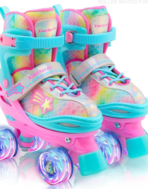 Load image into Gallery viewer, Xinosports Kids Adjustable Roller Skates for Girls &amp; Boys with Light up Wheels (Ages 5-20) – Roller Skates with Illuminating Wheels

