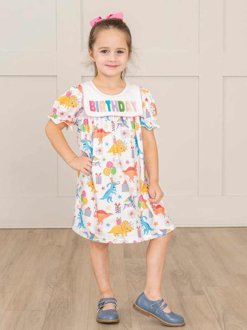 Dinosaur Birthday Party Ruffle Dress