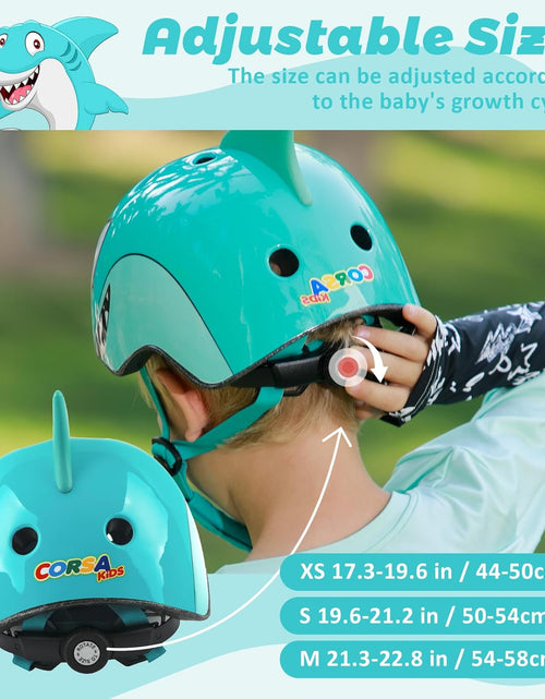 Load image into Gallery viewer, Toddler Kids Bike Helmet, Adjustable and Multi-Sport, 3 Sizes for Ages 1-2-3-5-8-14 Years Child Infant Boys Girls
