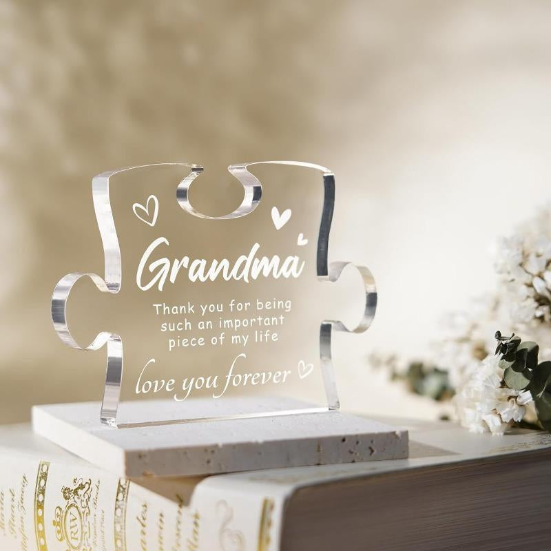 Acrylic Gift for Grandma - Christmas, Birthday, Mother'S Day & Thanksgiving Present from Granddaughter/Grandson - Home Decor Gift Idea Signs