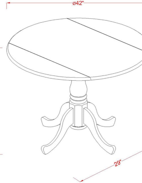 Load image into Gallery viewer, DLGR3-WHI-W 3 Piece Dining Table Set for Small Spaces Contains a round Dining Room Table with Dropleaf and 2 Wood Seat Chairs, 42X42 Inch, Linen White
