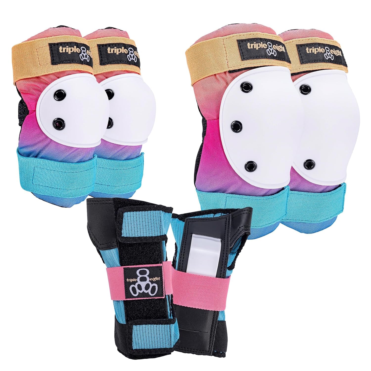 Saver Series 3-Pack Pad Set– Ideal for Skateboarding, In-Line Skating, Roller Skating, and Biking