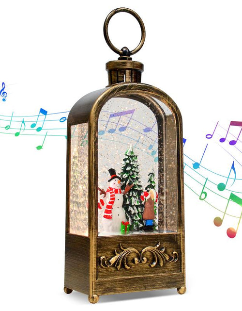 Load image into Gallery viewer, Musical Snowman Snow Globe Lantern with 8 Songs &amp; 6H Timer for Christmas Home Decoration Gifts
