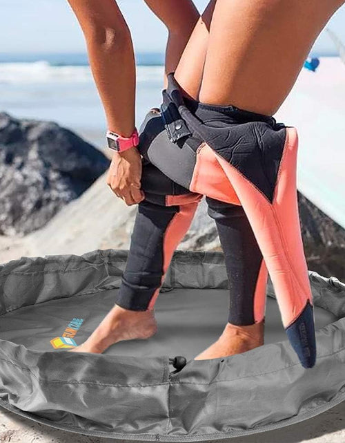 Load image into Gallery viewer, Wetsuit Changing Mat, Waterproof Surf Bag, Drawstring Wetsuit Bag, Surfing Accessories for Kayakers, Dry Bag for Beach, Durable Compact No Leak Mat for Scuba
