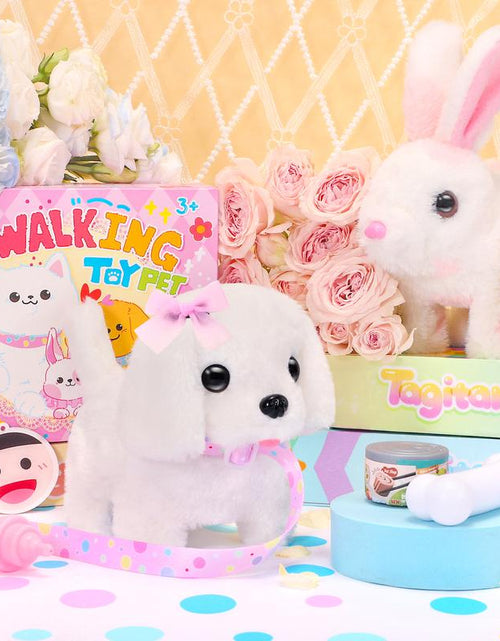 Load image into Gallery viewer, Plush Toys Walking Dog Toys That Can Walk, Bark and Wag Tail,Interactive Electronic Pet Toys Puppy with Leash,Easter Christmas Birthday Gift
