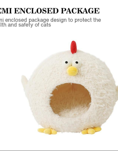 Load image into Gallery viewer, Cute Chicken Design Pet House, Semi-Enclosed Pet Bed, Soft &amp; Comfortable Pet Nest, Pet Supplies for Small Dogs &amp; Cats
