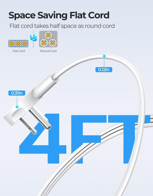 Load image into Gallery viewer, ORICO Travel Power Strip, Travel Essentials, Travel Extension Cord with 3 Outlets 3 USB Ports, 4FT Wrapped around Extension Cord for Travel Cruise Ship Beach Vacation Essentials White-Or-3A3U
