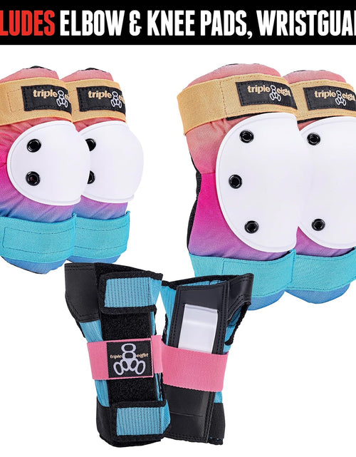 Load image into Gallery viewer, Saver Series 3-Pack Pad Set– Ideal for Skateboarding, In-Line Skating, Roller Skating, and Biking
