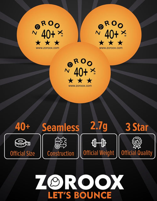Load image into Gallery viewer, High-Performance 3-Star Table Tennis Balls - Pack of | 9, 18, 36 or 72 | Orange or White | 40+ ABS Competition Grade Ping Pong Balls
