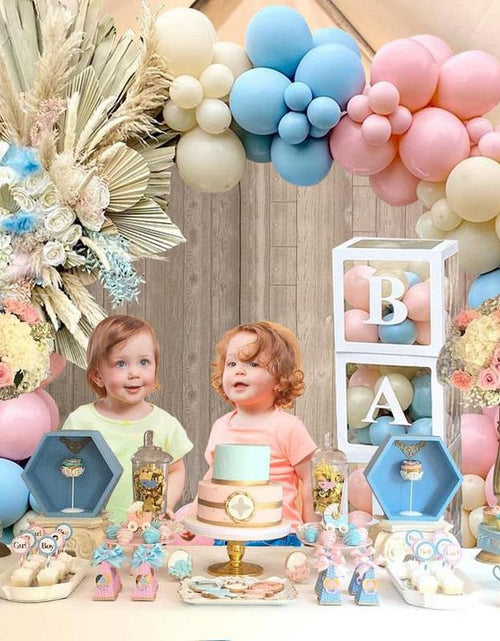 Load image into Gallery viewer, Gender Reveal Baby Shower Balloon Garland Arch Kit,176Pc Latex Balloon Box Decoration,Pink and Blue Balloon Decor,Baby Shower Balloon Party Decoration
