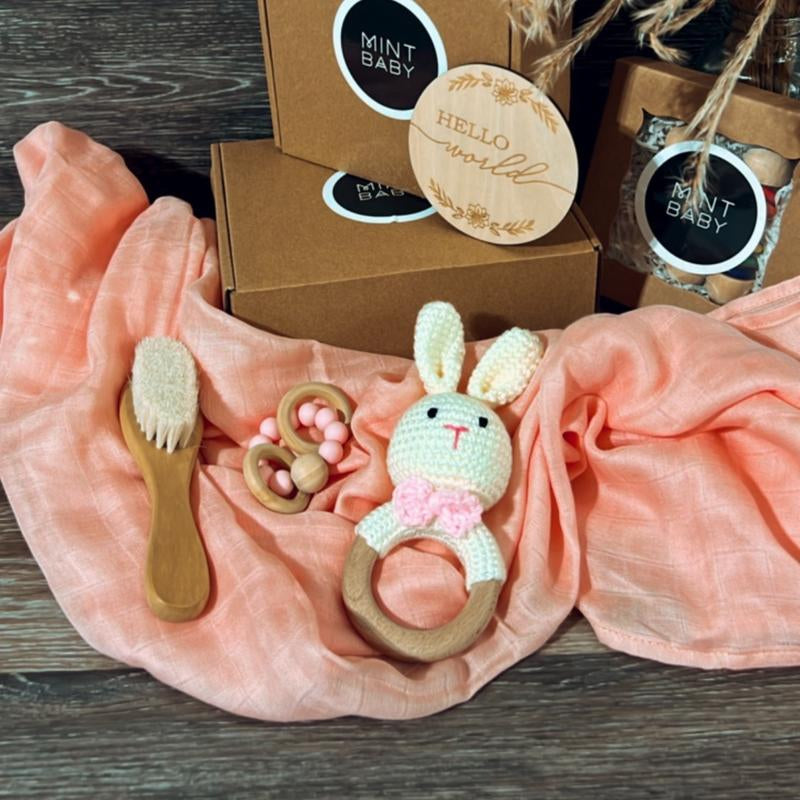 Mintbaby Pink Bunny Set Cotton
