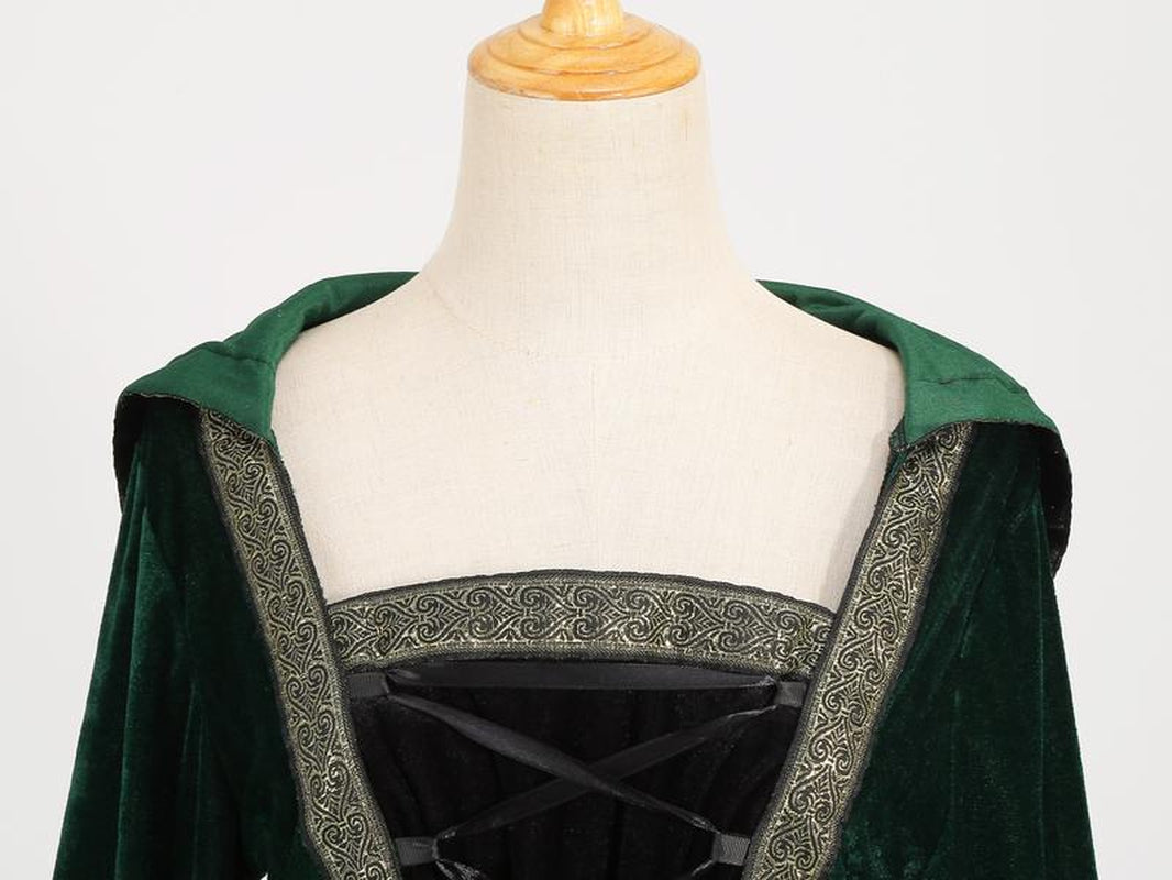 Women'S plus Size Medieval Dress Costume for Renaissance Princess - Accessories, Womenswear Lace Adjustable Sleeve Breathable Vampire Costume