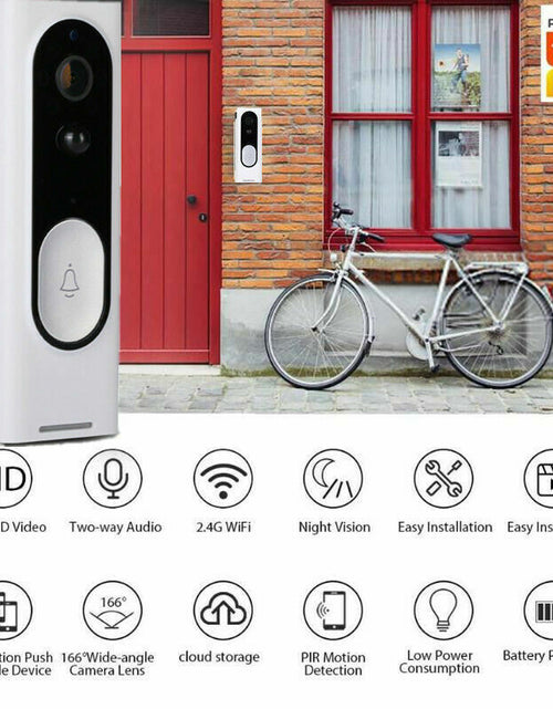 Load image into Gallery viewer, WiFi Ring Doorbell 1080P HD Security Camera Wireless Door Bell Camera With Chime
