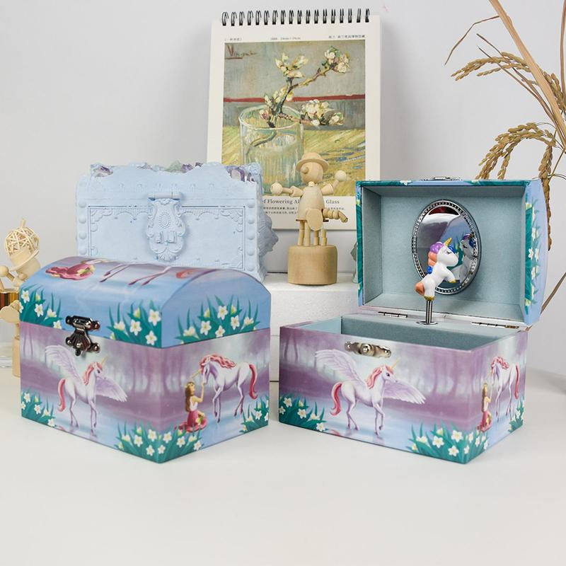 Musical Jewelry Box，Organize，Gift for Girls Children Girlfriend Mom，Room Decor，Ballerinas，Unicorn，Birthday，Valentine'S Day, Thanksgiving, Halloween，Christmas