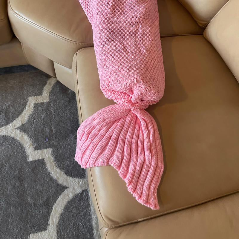 L.W. Clothing Company Baby & Toddler Mermaid Tail Blanket for Girls - Soft Knit, 35X20 Inches, Ideal for Nursery, Birthdays & Special Occasions Whimsy