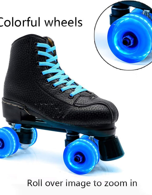 Load image into Gallery viewer, Light up Roller Skate Wheels 8 Pack, 78A Hardness LED Skateboard Wheels with Premium ABEC-9 Bearings, Illuminating Roller Skate Accessories for Outdoor Indoor Quad Skates
