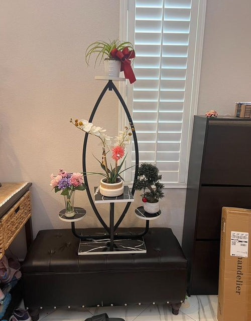 Load image into Gallery viewer, Stylish Lotus Shape Plant Stand Indoor Tall Plant Shelf Metal Tiered Hanging Shelf, Wedding Flower Stands, Indoor Plant Stand, Wedding Decor, Home Decor Organiser Rack
